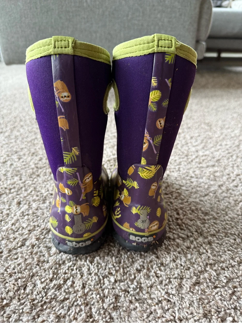 Bogs Purple Sloth Snow and Rain Boots